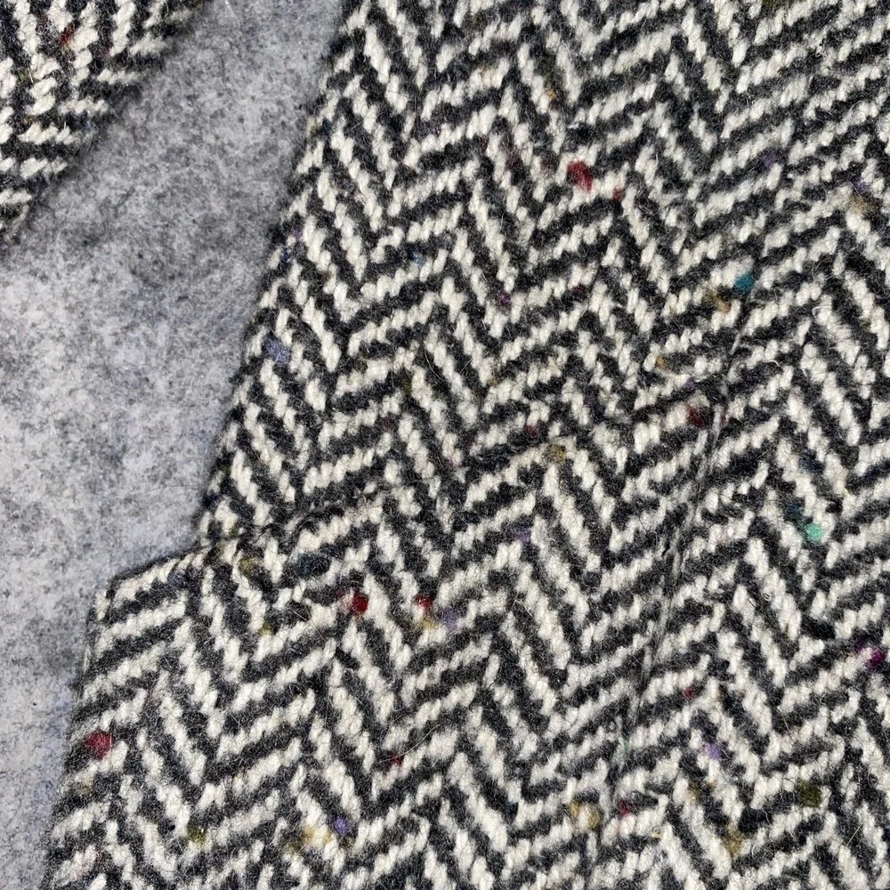 Vintage Braeton Women's‎ 7/8 Wool Coat Herringbone Wool Blend Lined Pockets